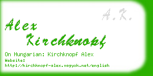 alex kirchknopf business card